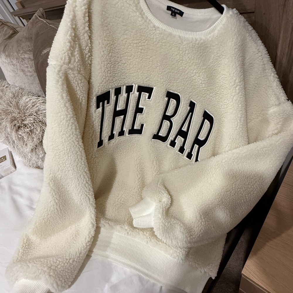 The Bar Cream Crew Neck Sweater